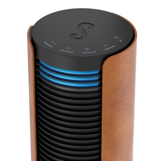 Stadler Form Peter Leatherette Tower Fan | Premium Designer Fan | 30W | 6 Speeds | Natural Breeze Mode | Remote Control | Oscillating Cooling Fan