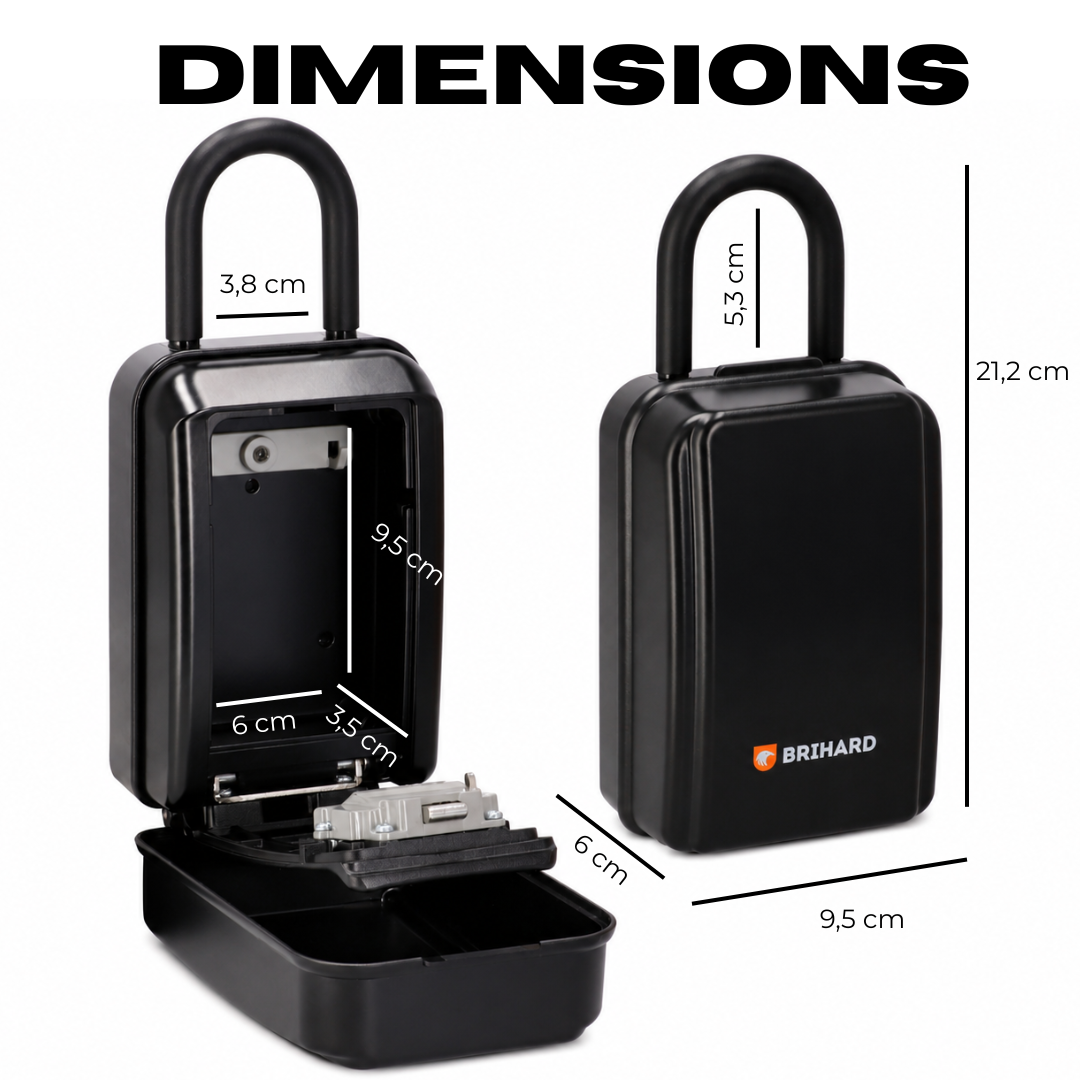 Outdoor Combination Key Lock Box – Wall Mount or Hanging