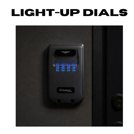 Heavy-Duty Key Lock Box with Light-Up Combination Dials