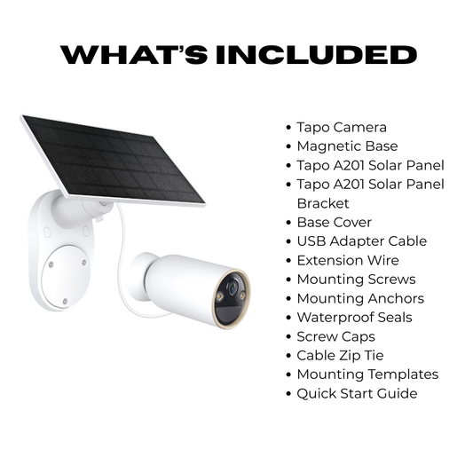 Battery / Solar-Powered Security Camera Kit - Local & Cloud Storage