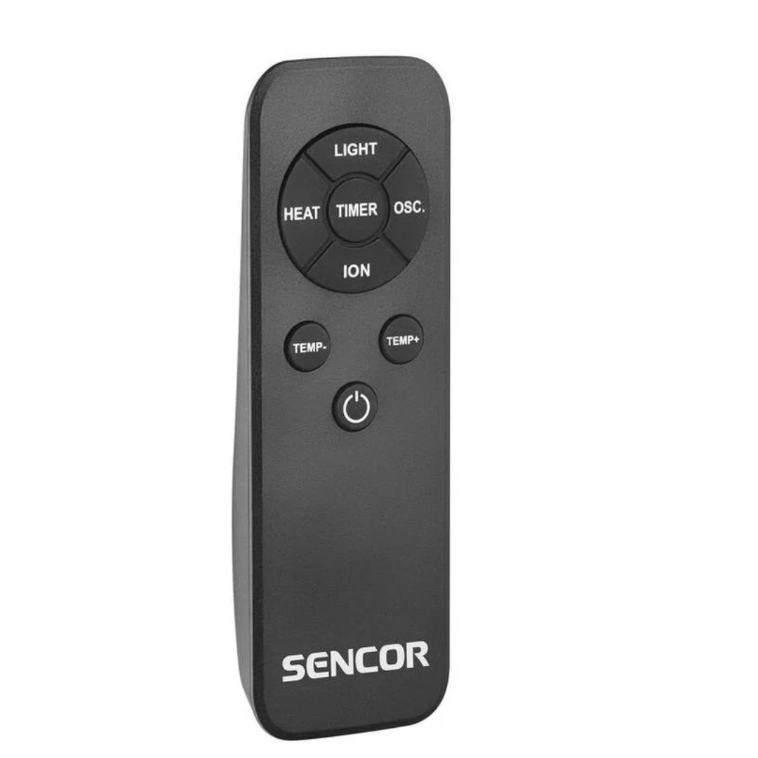 Sencor SFH 3704SL Bladeless PTC Ceramic Heater | 2000W | Ioniser | Remote Control | 50° Oscillation | 12-Hour Timer