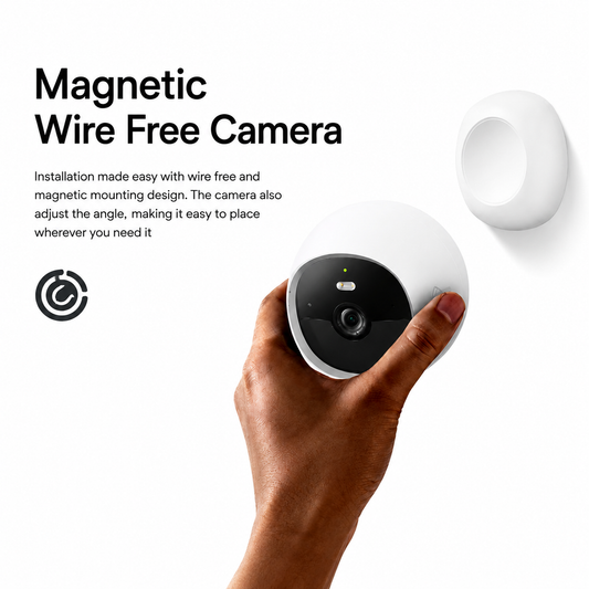 Smart Outdoor Wireless Security Camera for Complete Home Protection - Wire-Free Magnetic Installation