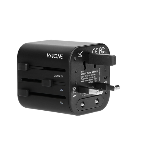 Universal Travel Plug Adapter – 200+ Countries