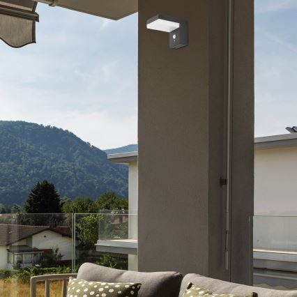 Solar Powered LED Wall Light with Motion Sensor – Rabalux 6W Black