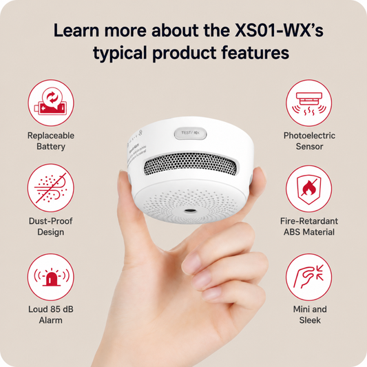 X-Sense XS01-WX Wi-Fi Smart Smoke Alarm – Real-Time App Alerts & Remote Monitoring