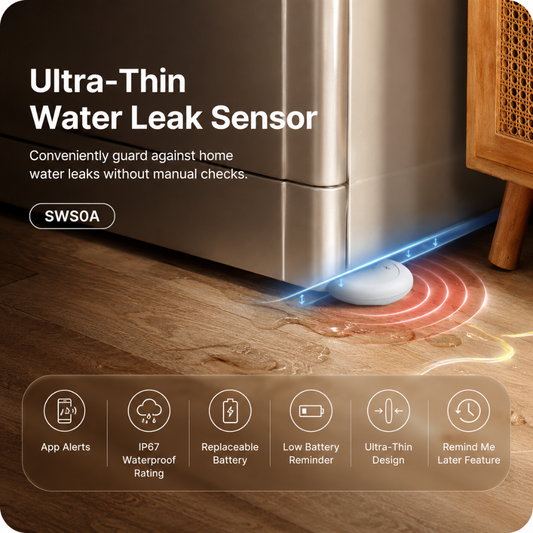 X-Sense WiFi Water Leak Detector Kit with Base Station – Smart Water Leak Sensor, Flood Detector, App Alerts, IP67 Waterproof
