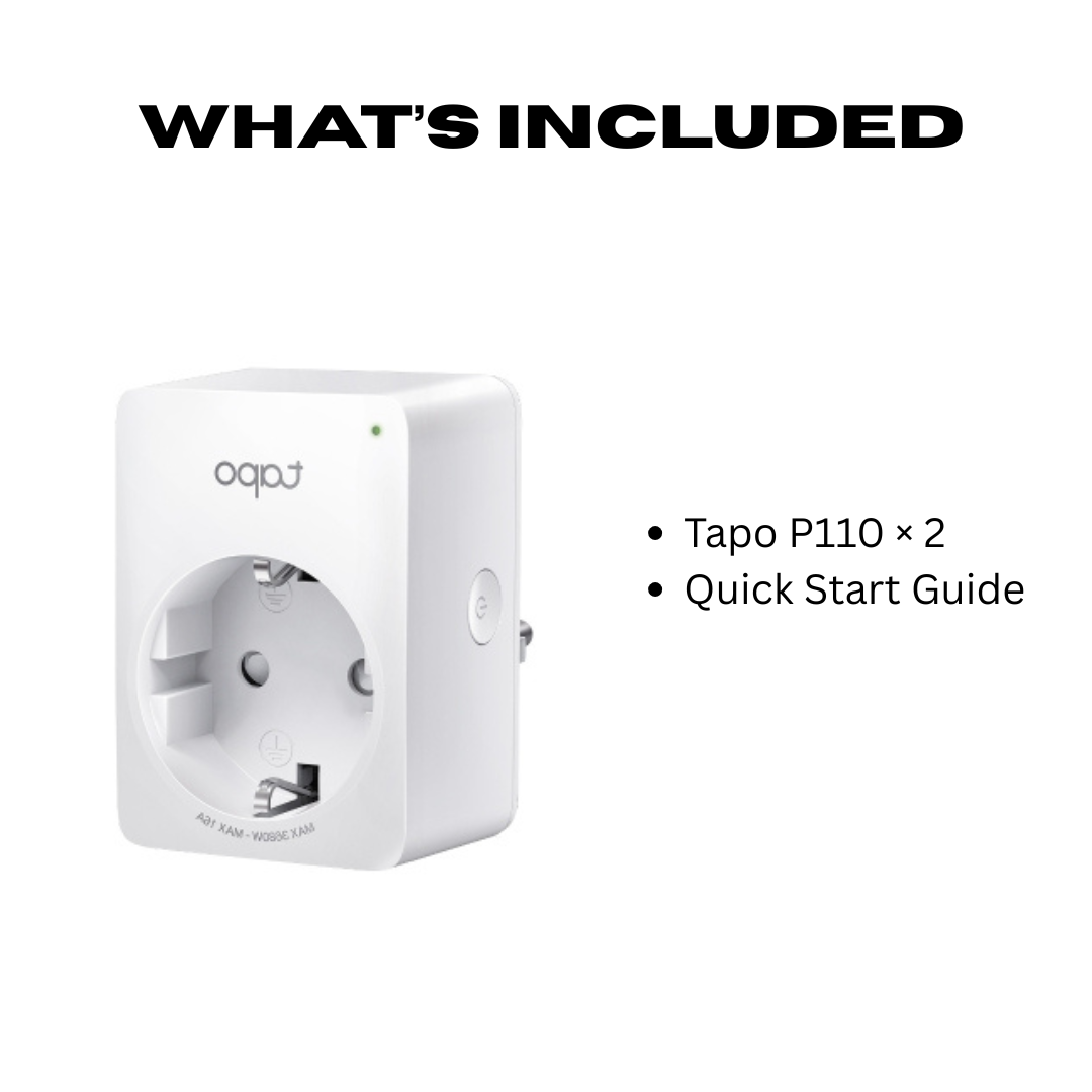 Tapo P110 Smart Plug – Energy Monitoring WiFi Outlet with App Control, Voice Assistant Support, Timer & Schedule