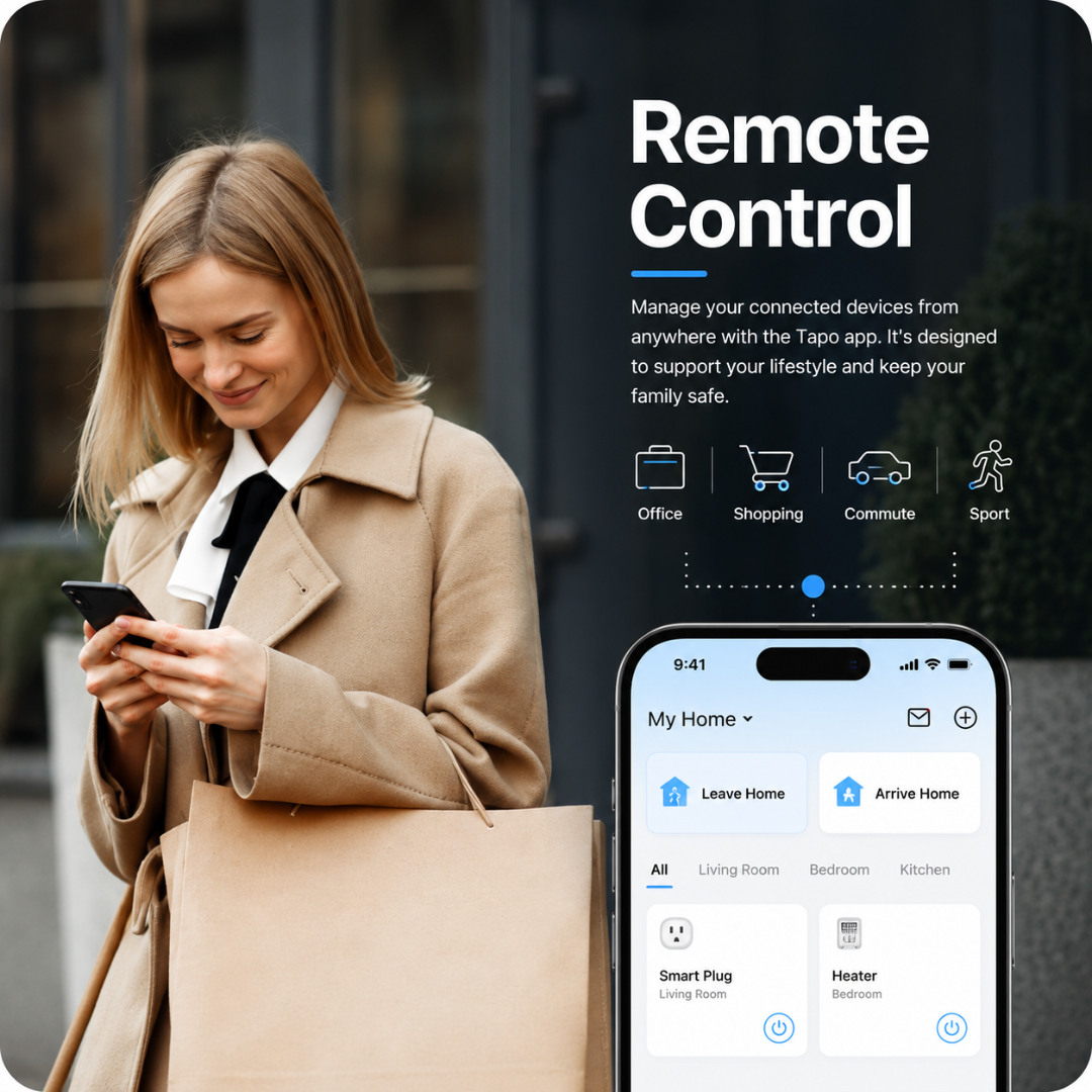 Tapo P110 Smart Plug – Energy Monitoring WiFi Outlet with App Control, Voice Assistant Support, Timer & Schedule