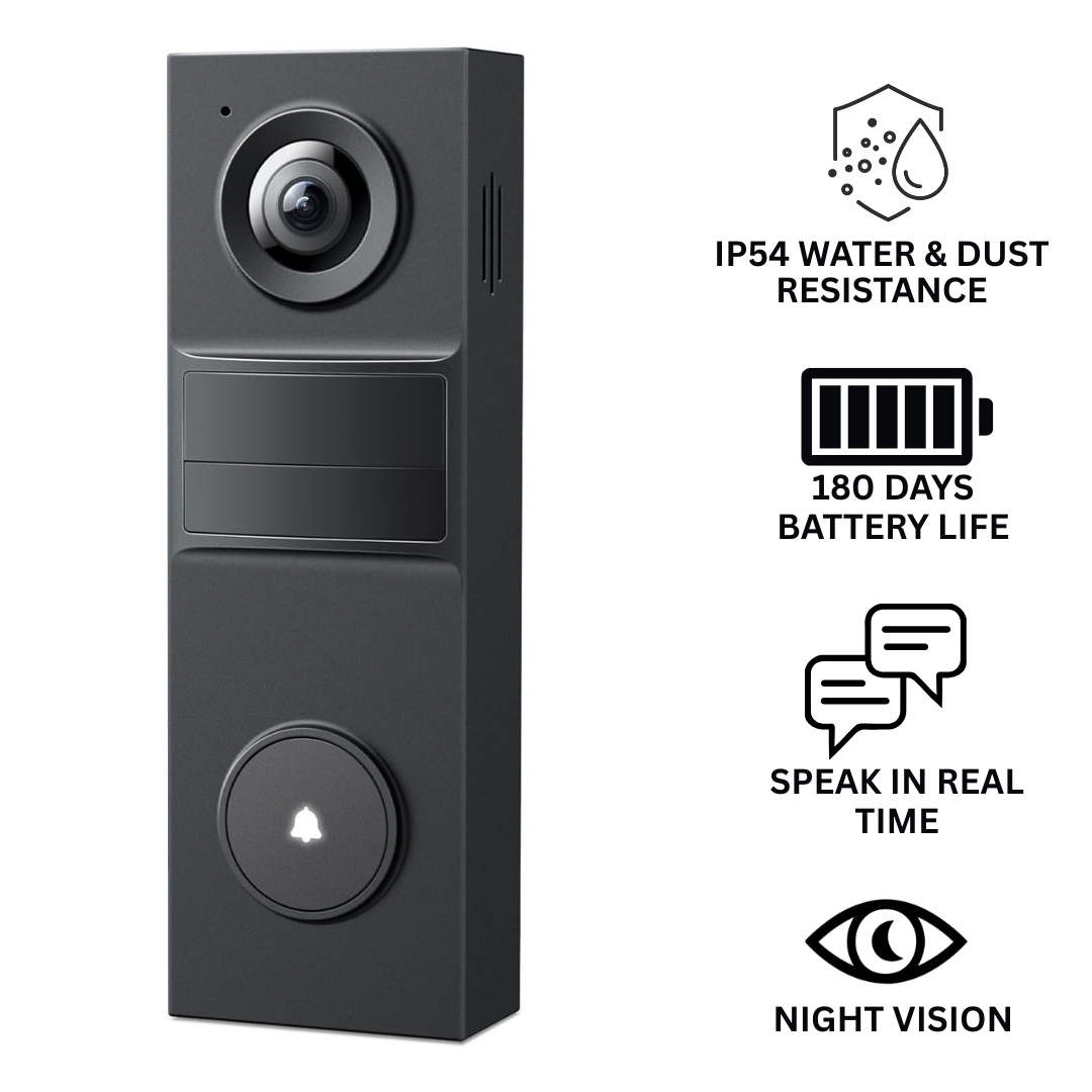 2K Wireless Smart Video Doorbell - 160° Wide View