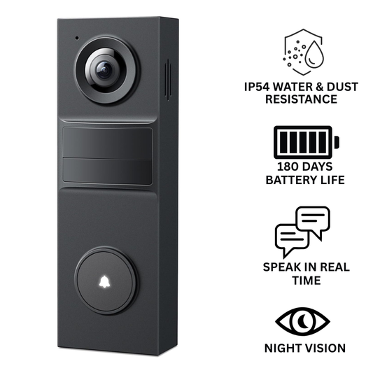 2K Wireless Smart Video Doorbell - 160° Wide View