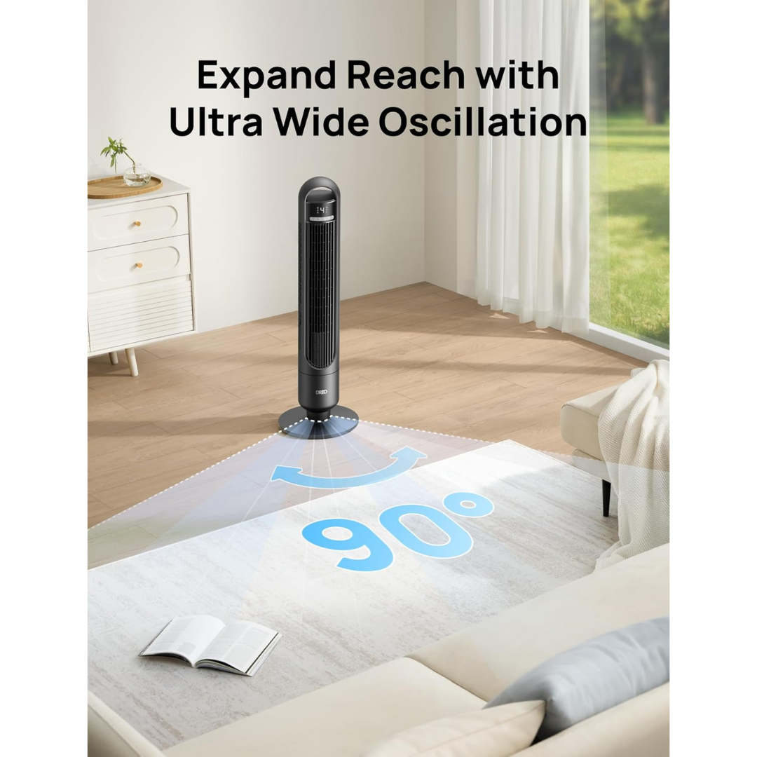 Dreo Smart Tower Fan | 55W | 7.6 m/s Airflow | Wi-Fi & App Control