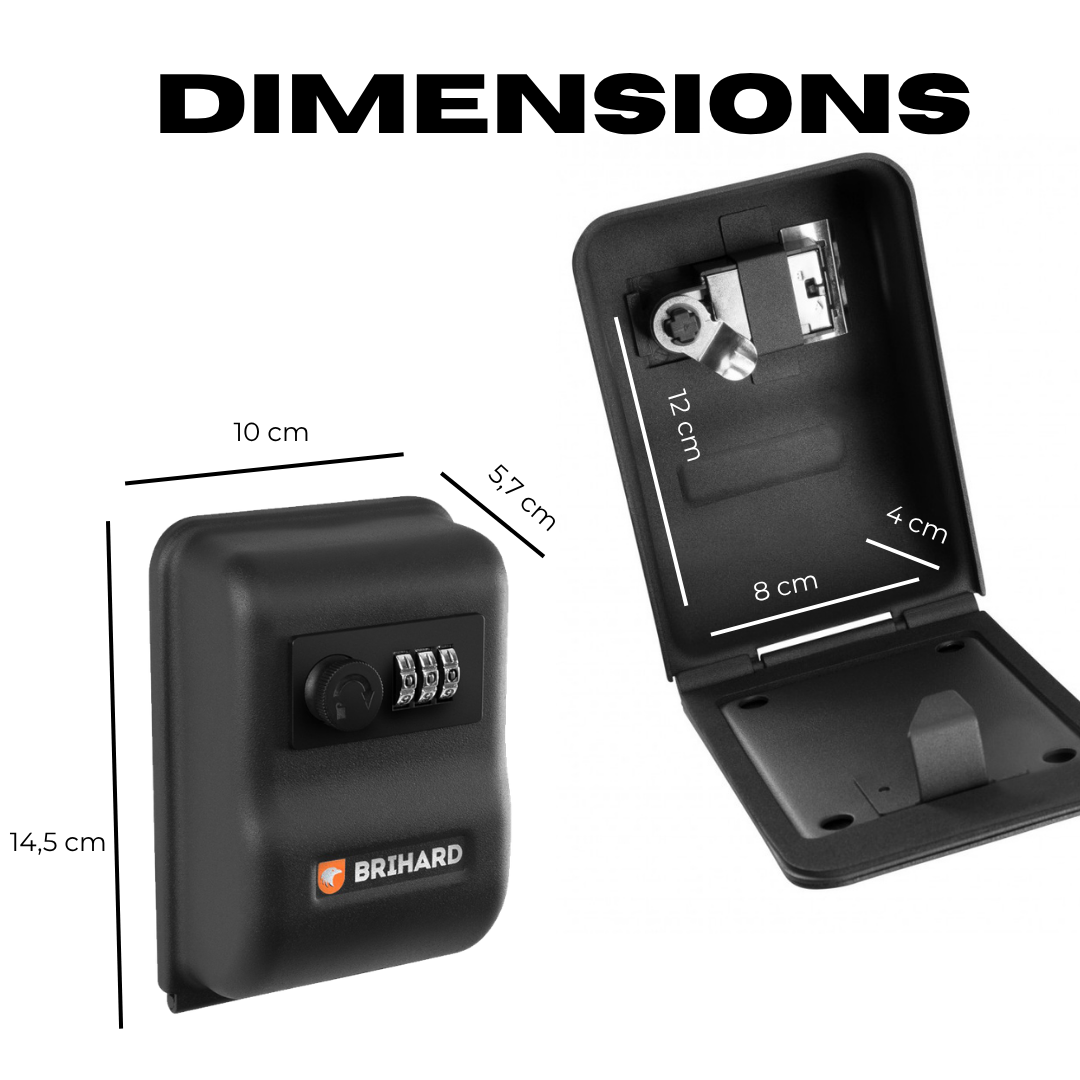 XL Combination Key Lock Box – High-Capacity, Wall Mounted, Water Resistant