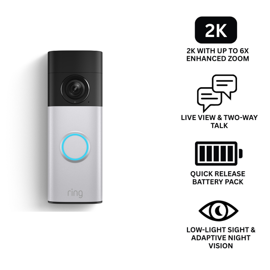 Battery Powered Video Doorbell Plus Camera (2nd Gen)