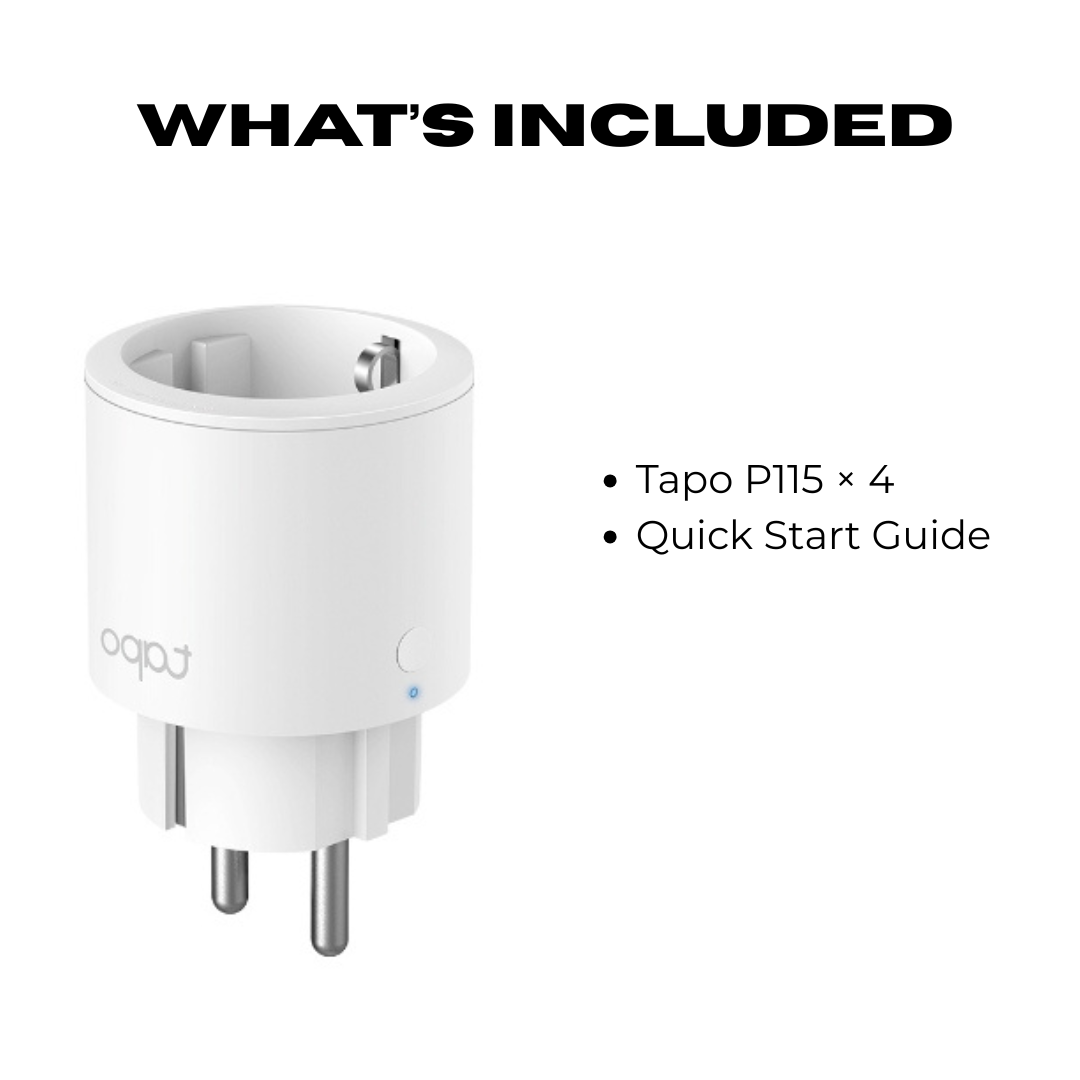 Tapo P115 Mini Smart Outlet – Energy Monitoring WiFi Plug with App Control, Voice Assistant Support & Smart Charging