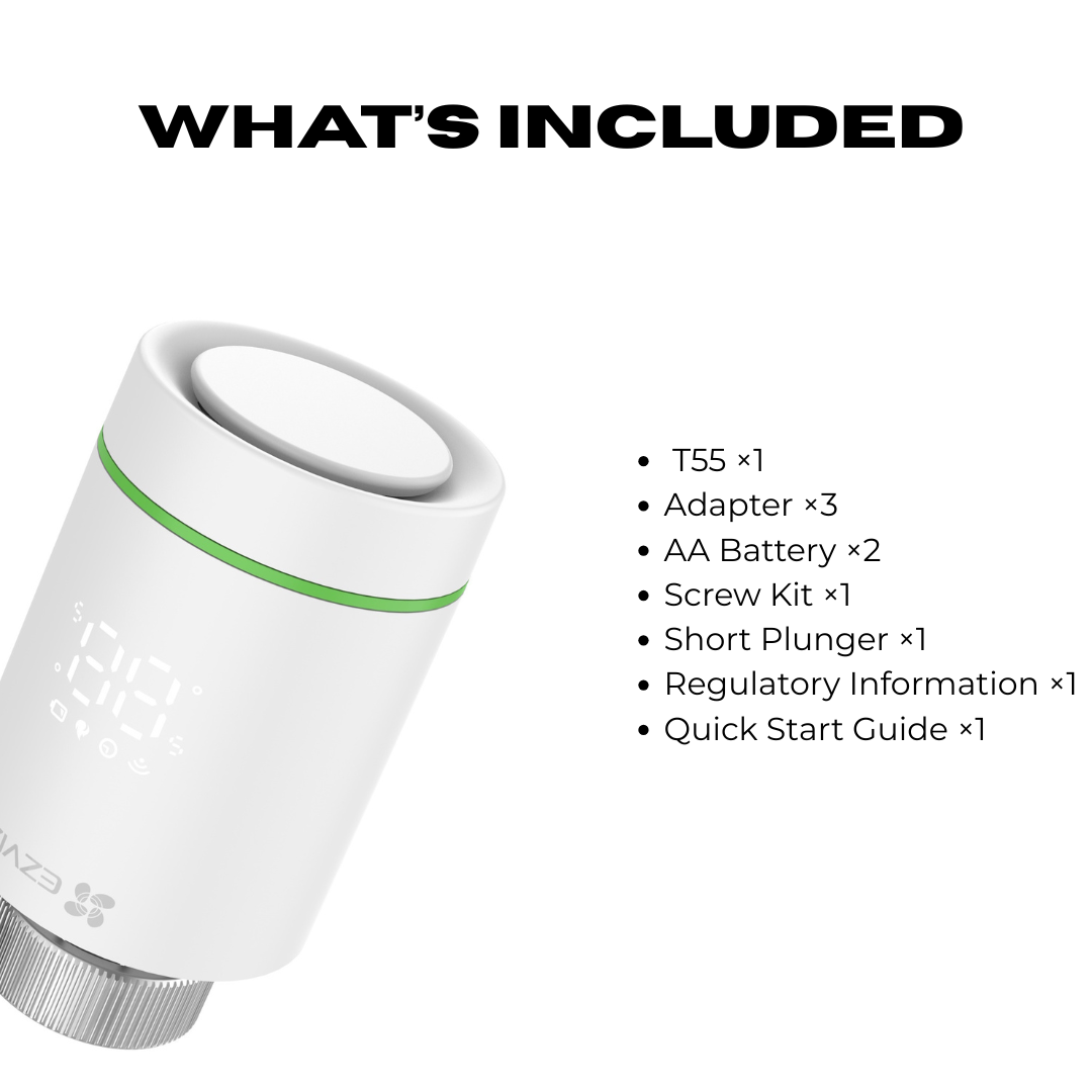 EZVIZ T55 Smart Radiator Thermostat – Smart Heating Control with App, Alexa & Google Assistant
