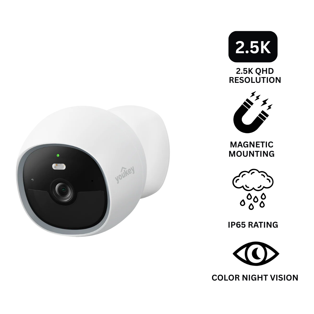 Smart Outdoor Wireless Security Camera for Complete Home Protection - Wire-Free Magnetic Installation