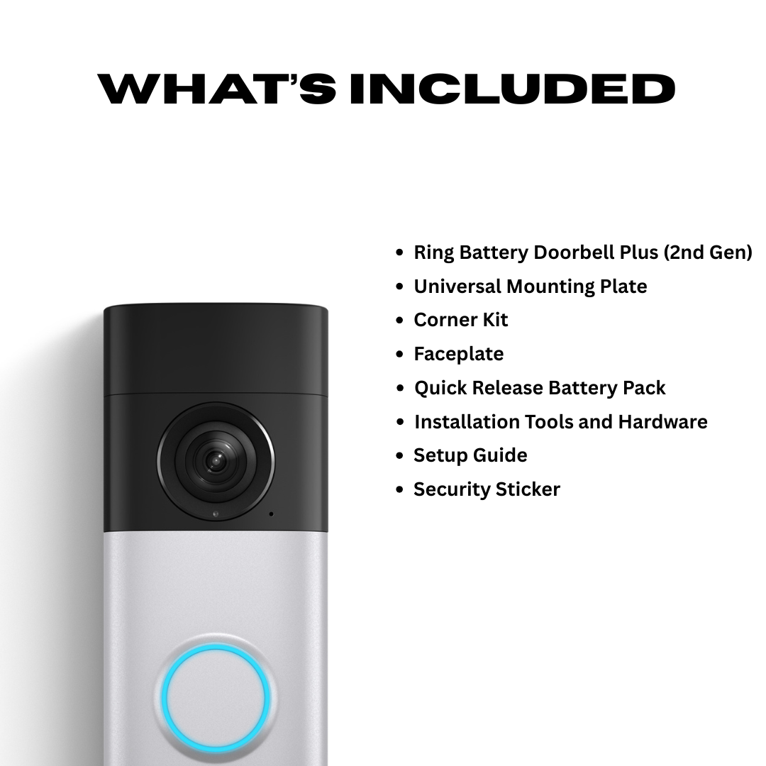 Battery Powered Video Doorbell Plus Camera (2nd Gen)