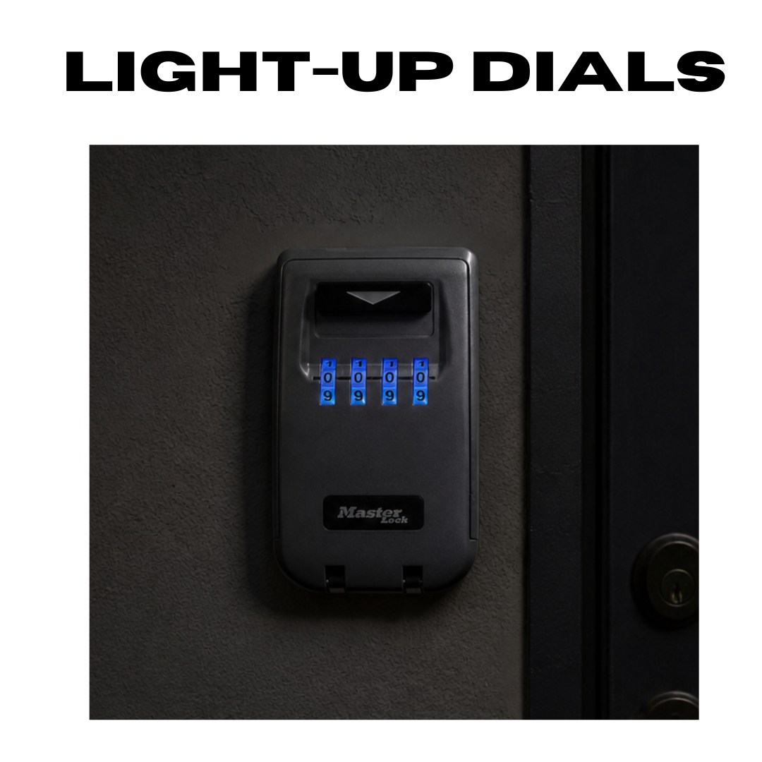 Heavy-Duty Key Lock Box with Light-Up Combination Dials