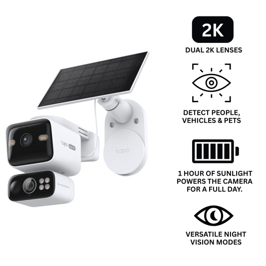 Solar-Powered Dual-Lens Security Camera C645D KIT