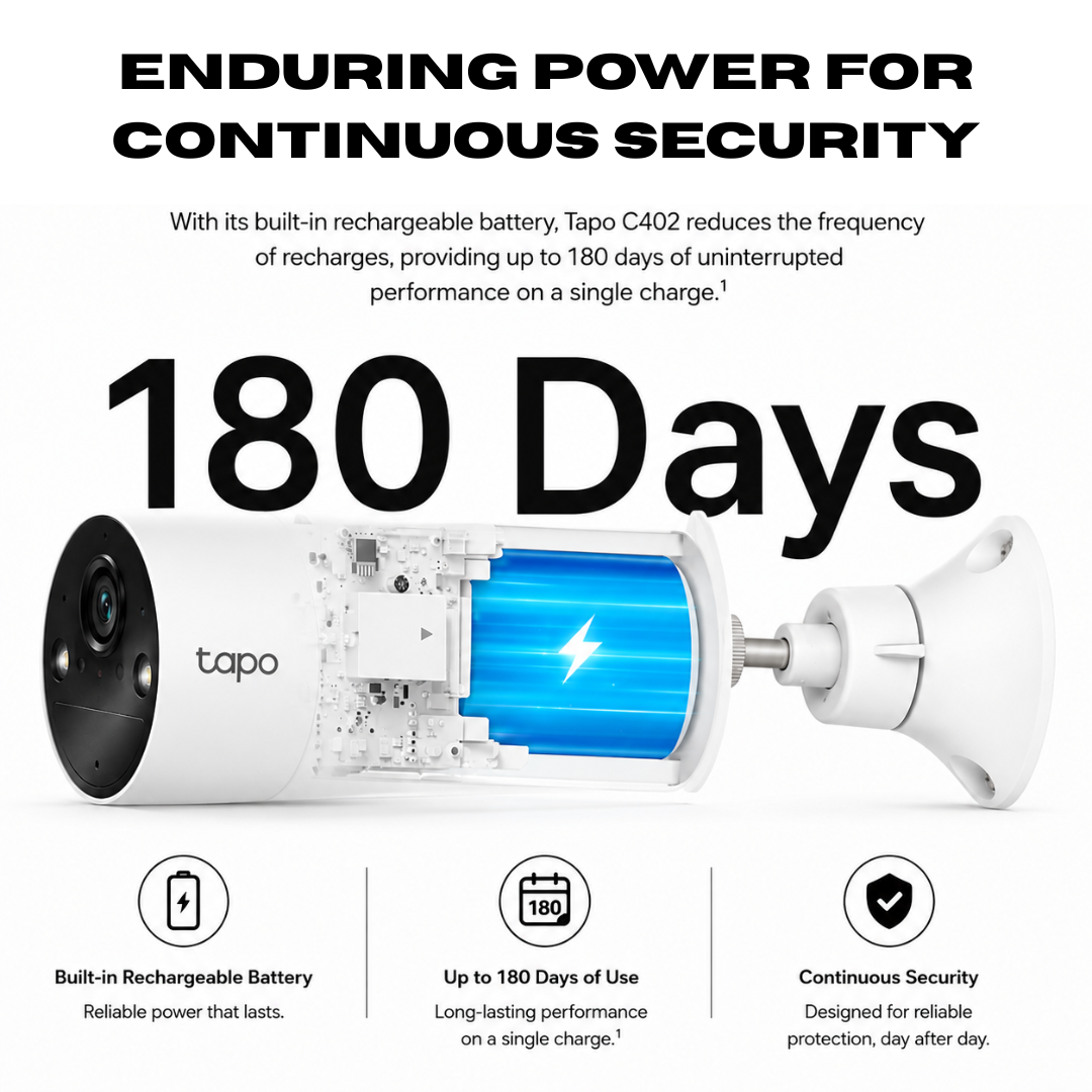 (2-Pack) Battery-Powered 2K Outdoor Security Camera System