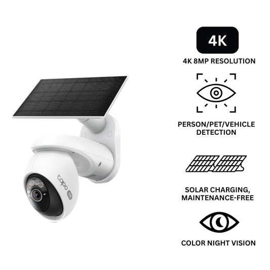 4K Solar Powered Security Camera with 360° Smart Protection | Wireless
