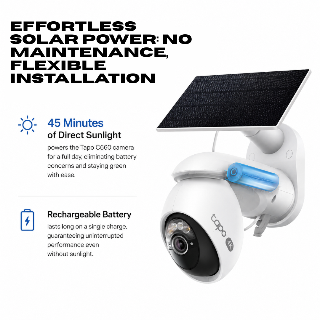 4K Solar Powered Security Camera with 360° Smart Protection | Wireless