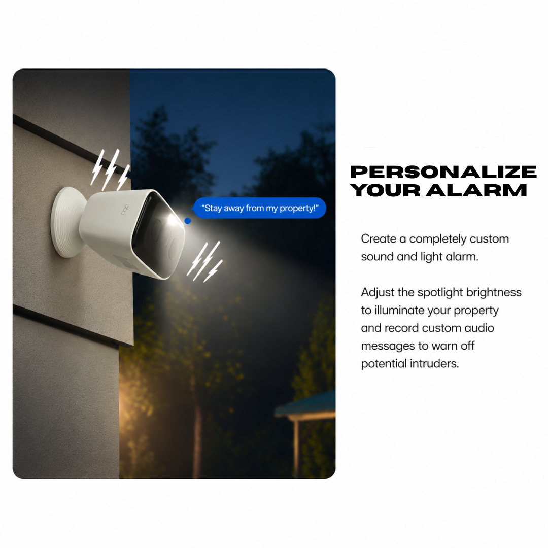 Battery-Powered Outdoor Security Camera - Up to 180-Day Battery Life