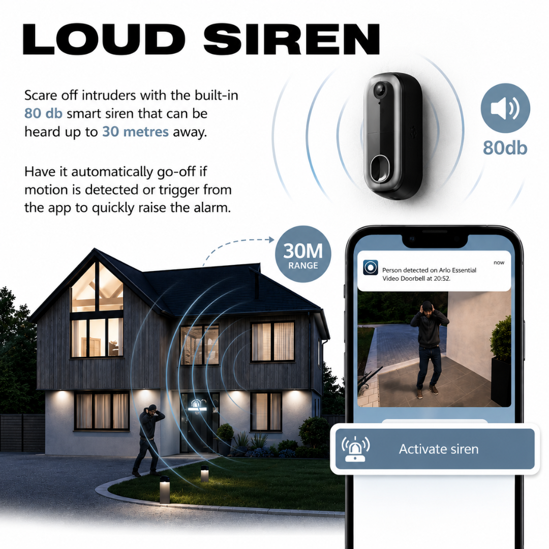 2K Resolution Doorbell Camera
