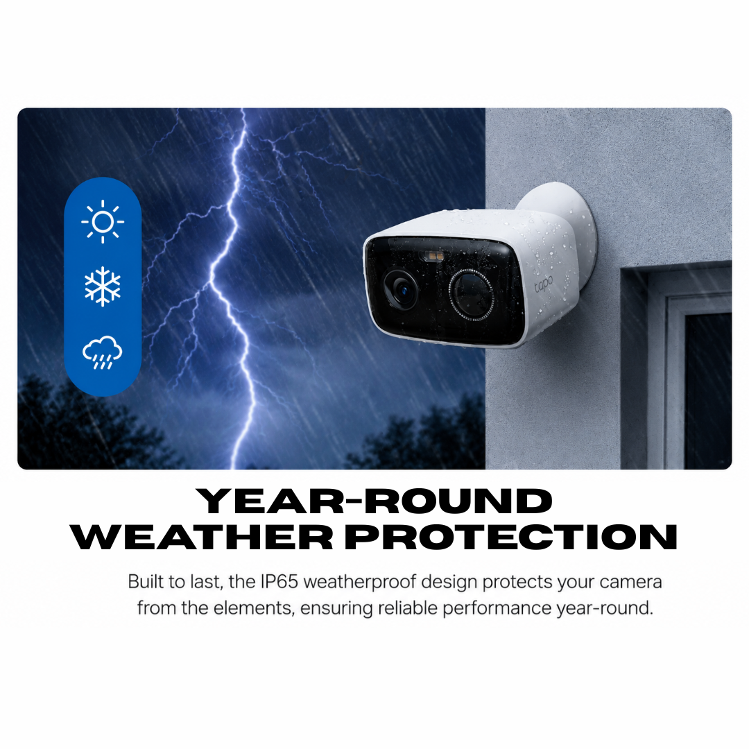 Battery-Powered Outdoor Security Camera - Up to 180-Day Battery Life