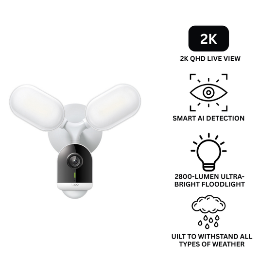 Smart Floodlight Camera - IP65 Weatherproof Design