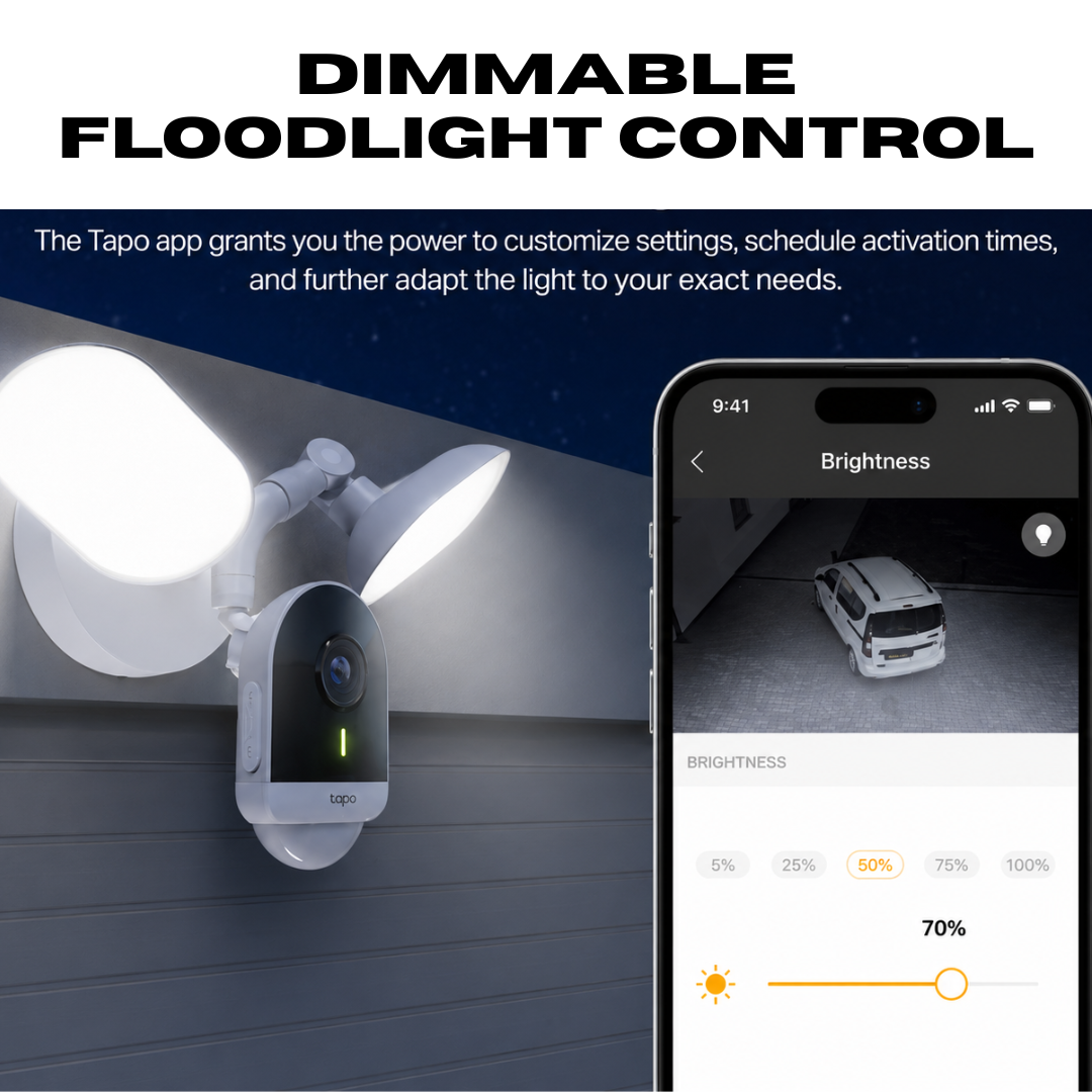 Smart Floodlight Camera - IP65 Weatherproof Design