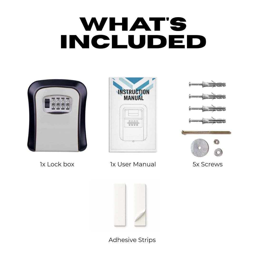 4-Digit Weatherproof Metal Key Lock Box