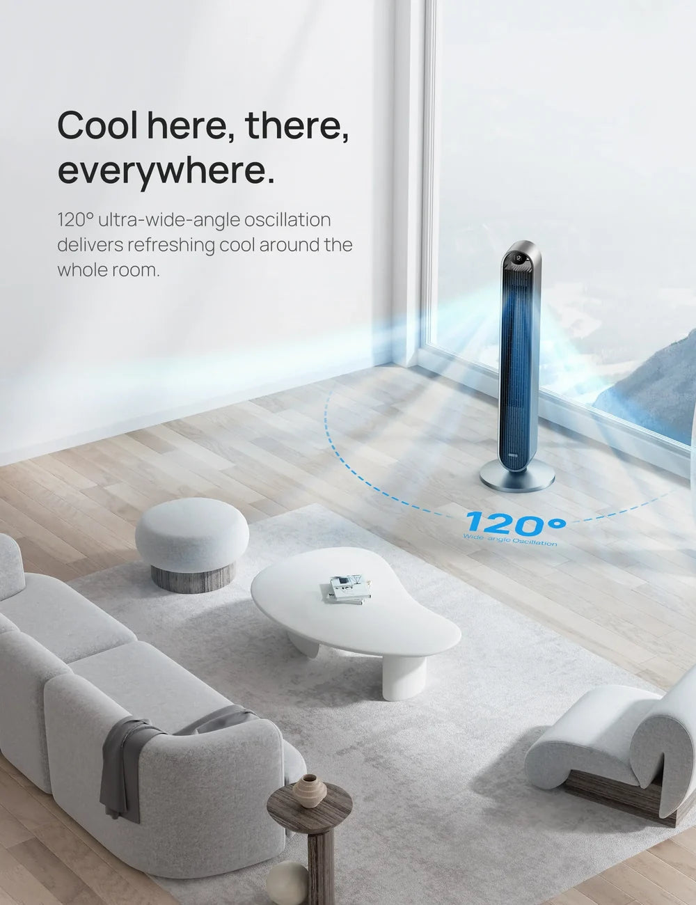 Dreo Pilot Max S Smart Tower Fan with Wi-Fi & App Control