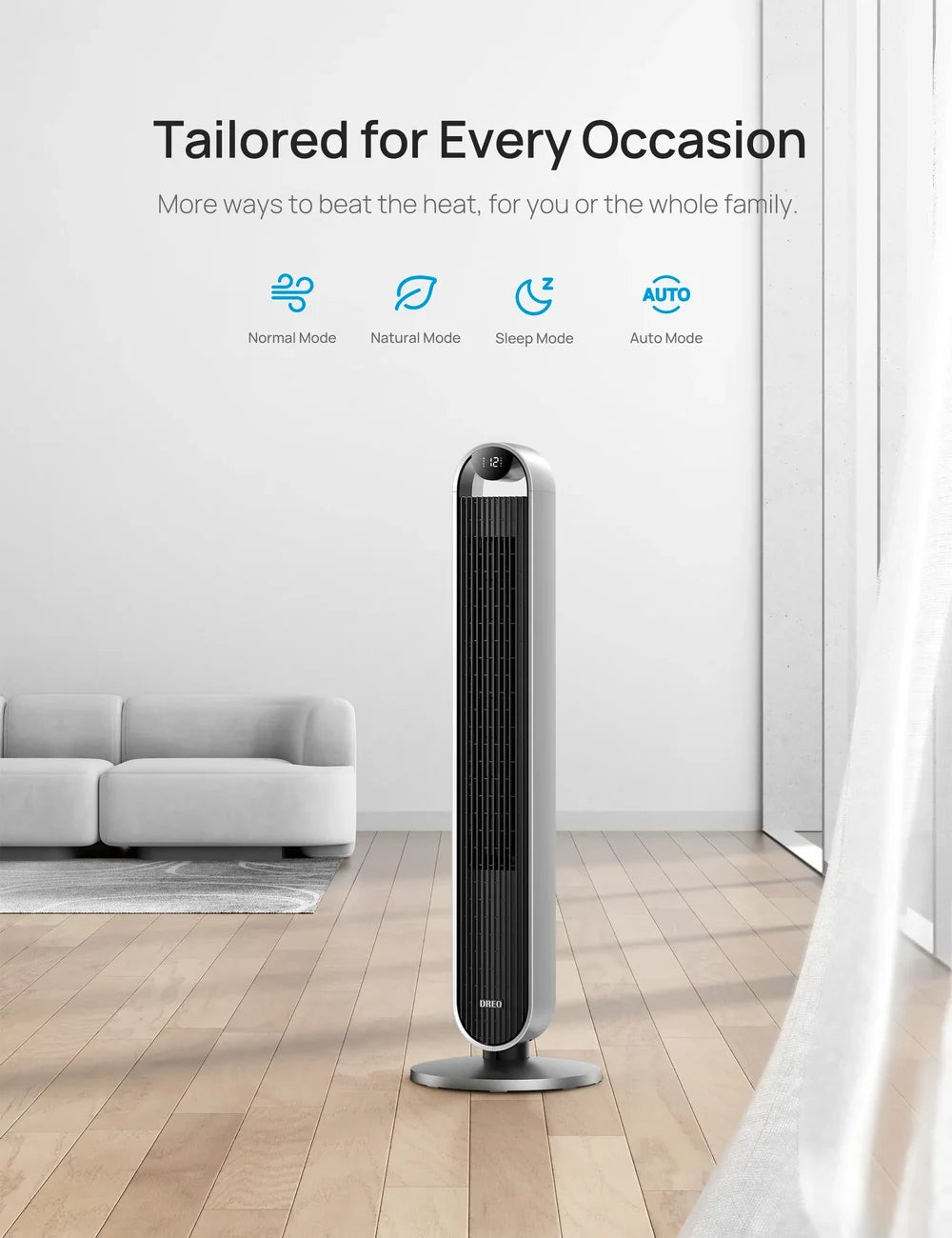 Dreo Pilot Max S Smart Tower Fan with Wi-Fi & App Control