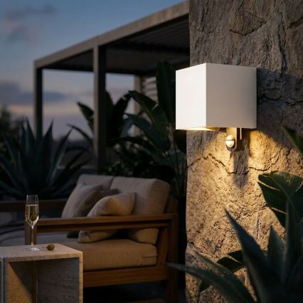 Compact LED Outdoor Wall Light with Adjustable Motion Sensor – Brilagi 6W Grey