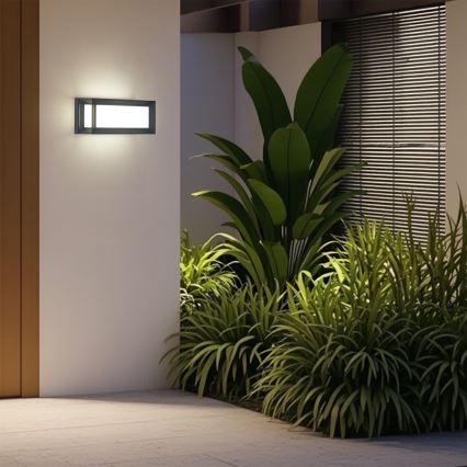 Outdoor LED Wall Light with Motion & Dusk Sensor – Brilagi 12W, IP44, Anthracite