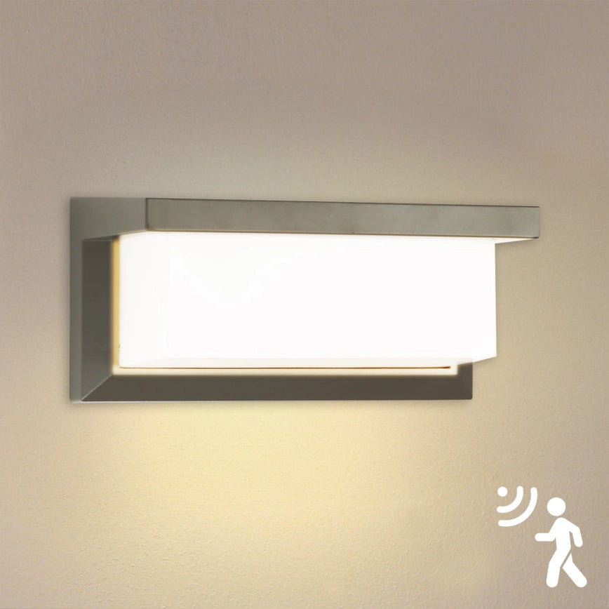LED Outdoor Wall Light with Microwave Motion Sensor – Brilagi 12W Grey