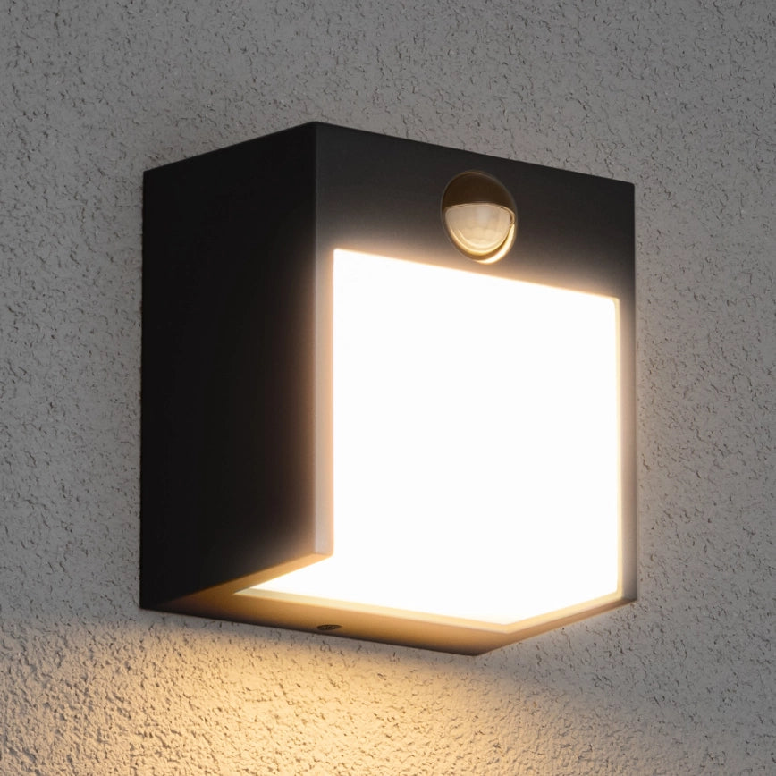 Outdoor LED Wall Light with Adjustable PIR Sensor – Brilagi 12W, IP44, Anthracite