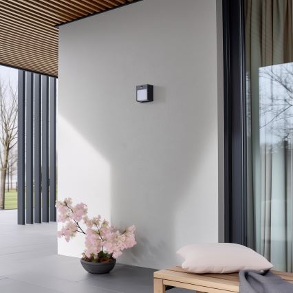 Outdoor LED Wall Light with Adjustable PIR Sensor – Brilagi 12W, IP44, Anthracite