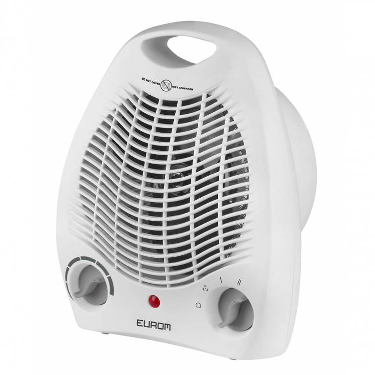 Eurom VK2002 Fan Heater | 2000W | 2 Heat Settings | Adjustable Thermostat | Portable Electric Space Heater