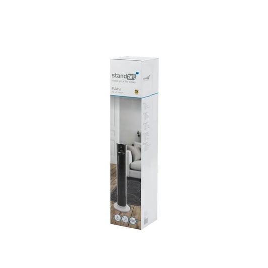 Standart FZ10-19CR Tower Fan | 45W | 6 Speeds | Remote Control | 12-Hour Timer | Oscillating Cooling Fan