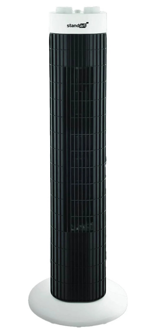 Standart FZ10-17KB Tower Fan | 45W | Copper Motor | 3 Speeds | 60° Oscillation | 2-Hour Timer | Quiet Cooling Fan
