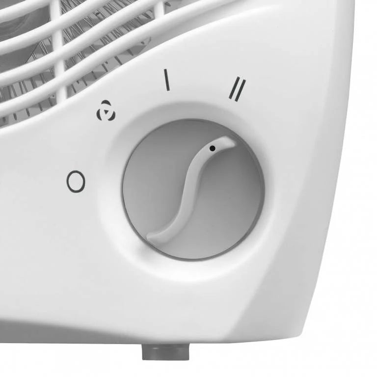 Eurom VK2002 Fan Heater | 2000W | 2 Heat Settings | Adjustable Thermostat | Portable Electric Space Heater