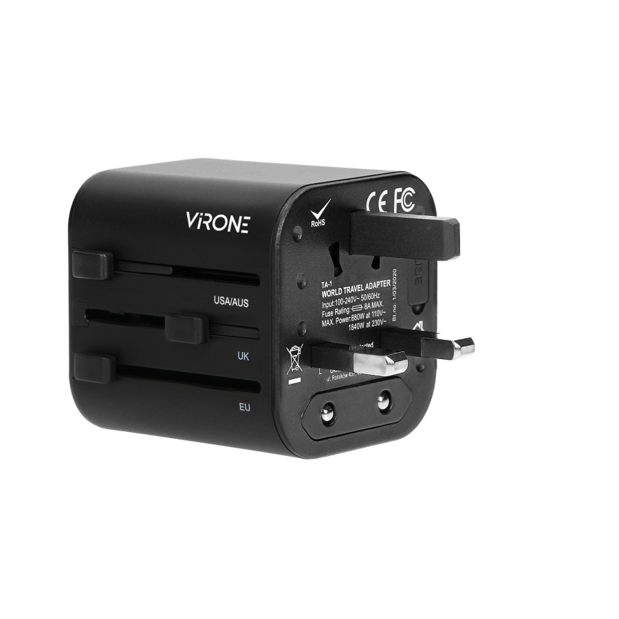 Universal Travel Plug Adapter – 200+ Countries