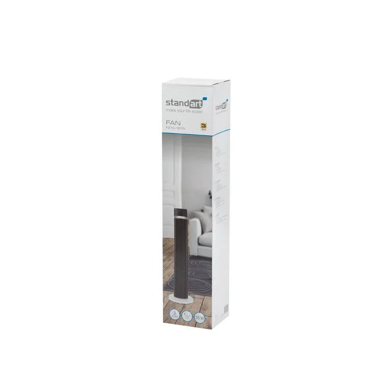 Standart FZ10-18TR Tower Fan | 35W | 3 Speeds | Remote Control | 7-Hour Timer | 60° Oscillating Cooling Fan