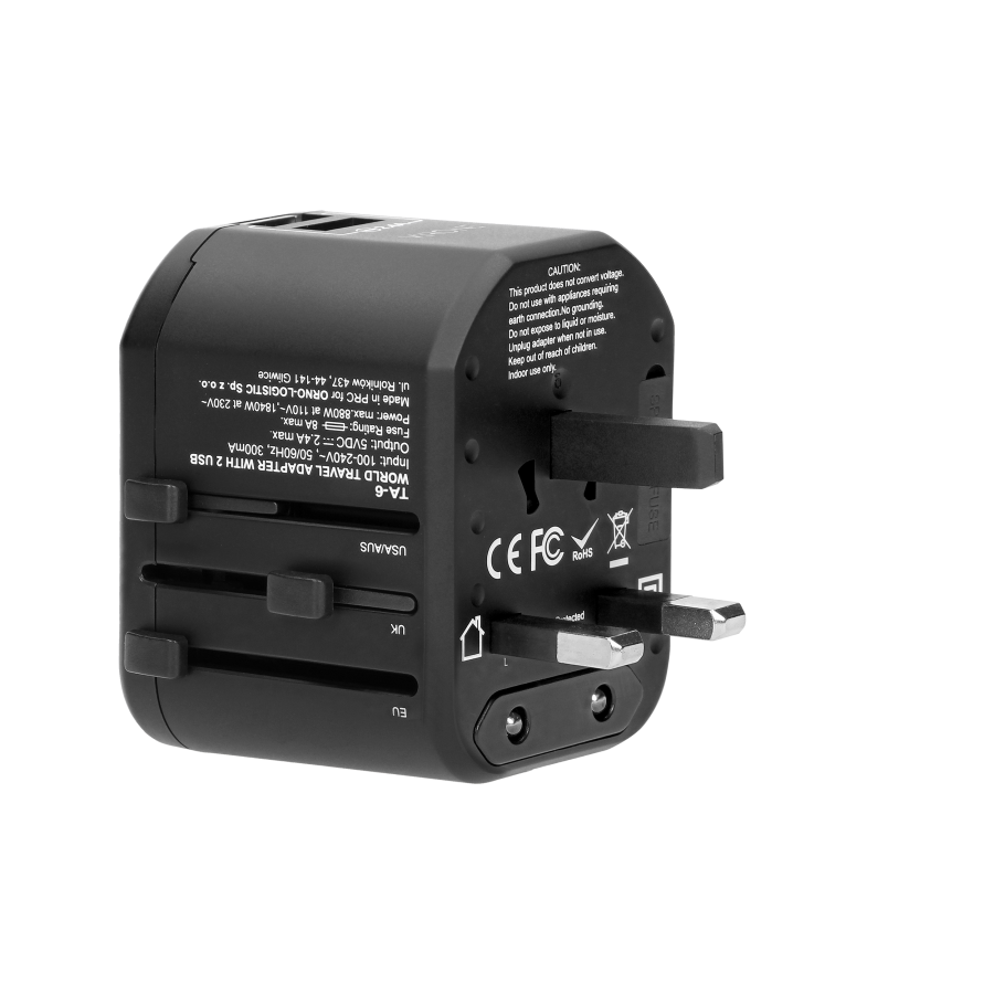 Universal Plug Adapter for USA, UK, EU & Australia