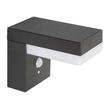 Solar Powered LED Wall Light with Motion Sensor – Rabalux 6W Black